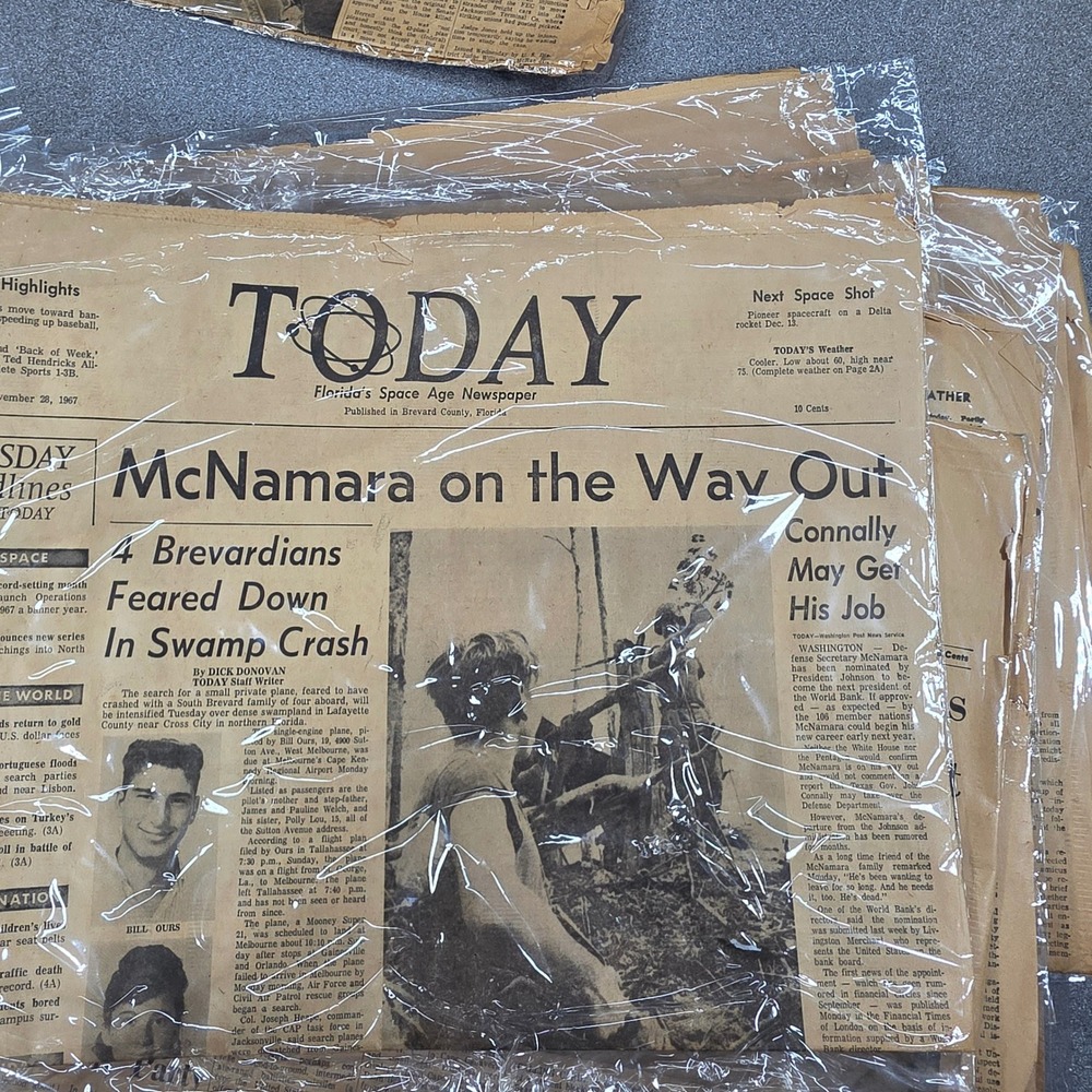 Vintage Brevard County Florida Newspapers 1958-1967 Cold War Space Age Lot 14 - Picture 5 of 16